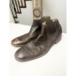 Stacy Adams Cap Toe Brown Boots Shoes Men Sz 9.5 Ankle Prep Chelsea